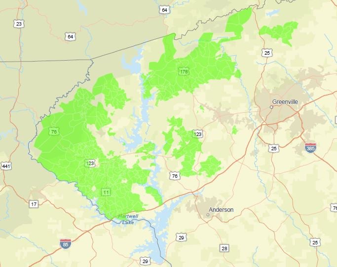 Upcountry Fiber map